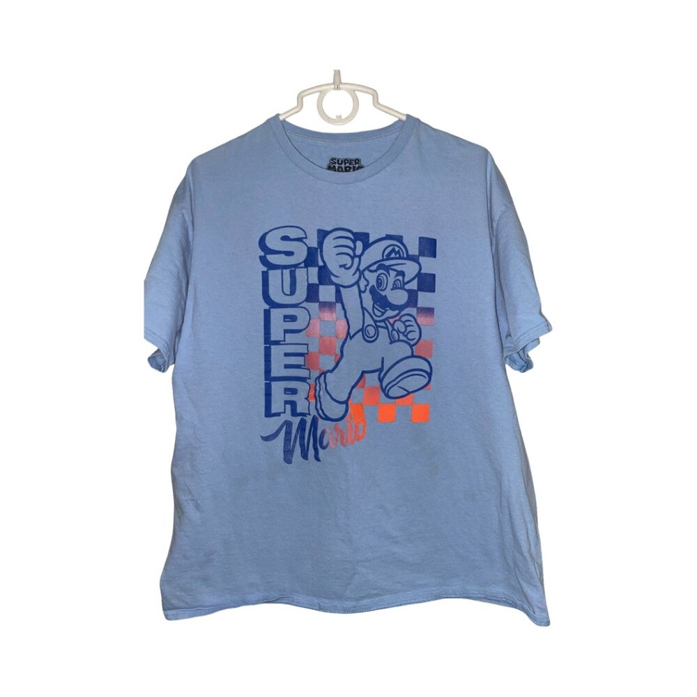 Sz.XL*Super Mario*Light Blue T-Shirt W/ Mario On Front